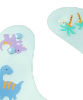 MIKI HOUSE HOT BISCUITS 総柄 お食事スタイ グリーン