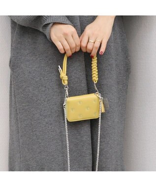 UNBILLION ペルケ perche / ドット刺繍ジャバラチャームウォレットショルダー