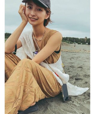 Green Parks クラシックレースロンパース Camel