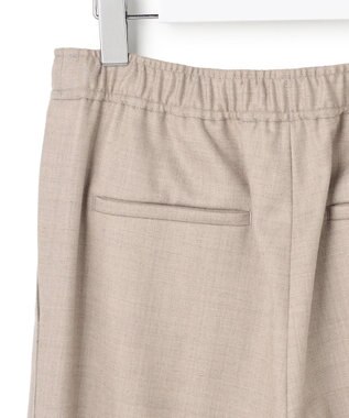 23区 L 【洗える】ハイカウントフラノ ドロスト ワイド パンツ ベージュ系