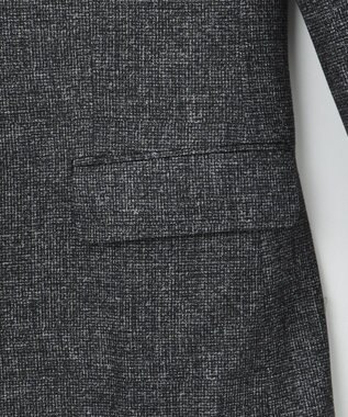 JOSEPH ABBOUD 【キングサイズ・ストレッチ】フランネルジャージ ジャケット ブラック系