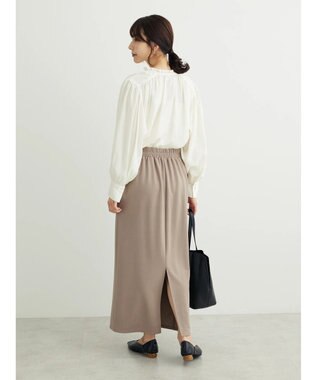 Green Parks らくスレＩラインスカート Gray Beige