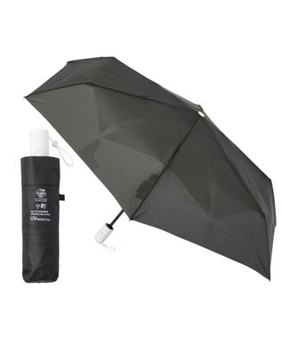 MOONBAT 【3秒でたためる傘/自動開閉】urawaza 小町(ウラワザ コマチ)  折りたたみ傘 無地 コンパクト 50cm ブラック