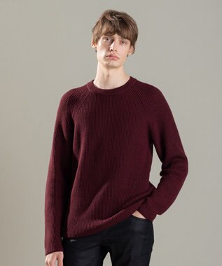 JOSEPH HOMME リッジメリノ　クルーネック ワイン系