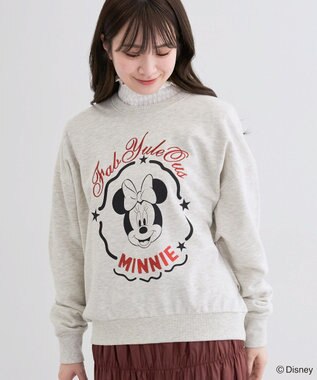 Green Parks ミッキー＆フレンズ／刺繍裏毛プルオーバー Oatmeal