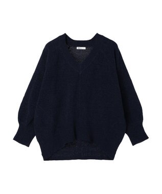 CRAFT STANDARD BOUTIQUE 洗えるコードモールＶネックプルオーバー Navy