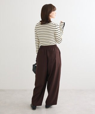 Green Parks ・ＥＬＥＮＣＡＲＥ　ＤＵＥ　ツイルタックコクーンパンツ Brown