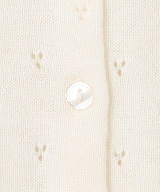 ANY KIDS アイレット ニット カーディガン オフホワイト