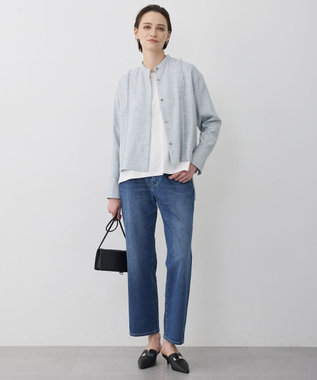 ICB L シフォンプリーツコンビ カットソー オフホワイト