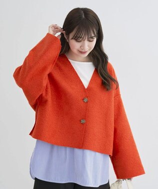 Green Parks リバーシブルカーディガン Orange