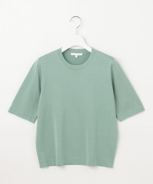 自由区 L 【アンサンブル対応・洗える】アセテートコットンプルオーバー ニット ミストグリーン
