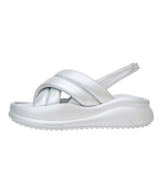 Green Parks ＲＵＰＩＳ．　パフクロスサンダル Silver