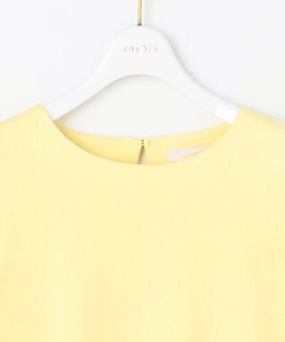 ANY SIS S 【撥水・汗ジミ防止・UVケア・洗える】スーピマスムース 袖タック Tシャツ イエロー
