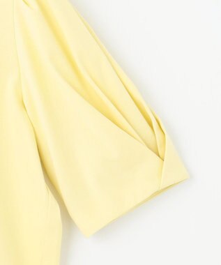 ANY SIS S 【撥水・汗ジミ防止・UVケア・洗える】スーピマスムース 袖タック Tシャツ イエロー