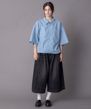 WEGO 【ユニセックス着用ITEM】ミニオンブレZIPシャツ（SS） ブルーチェック1