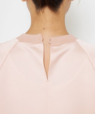 uncrave 【洗濯機洗い可】サテン ブラウス（uncrave WHITE） ベビーピンク