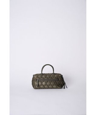 MIYABIYA 【撥水加工】篭目大柄エンボスボンディングミニボストン カーキ