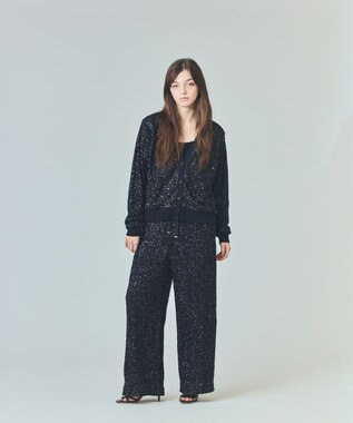 スパンコールニットパンツ
