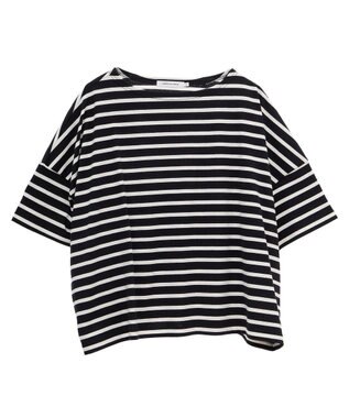 AMERICAN HOLIC バスクボーダー半袖プルオーバー Black