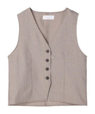 Green Parks ヘリンボーンベスト Brown