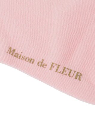 Maison de FLEUR グログランリボンソックス Pink
