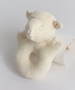 AND WOOL 〈ベビー用品〉ひつじのラトル ホワイト