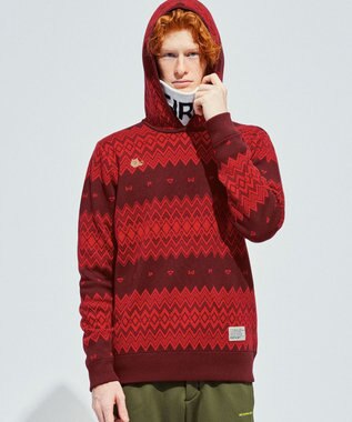 PW CIRCULUS 【手洗い可】【MEN】フェアアイルニットフーディ