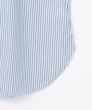 ANY L エニィファンクションハイネックブラウス ブルーストライプ