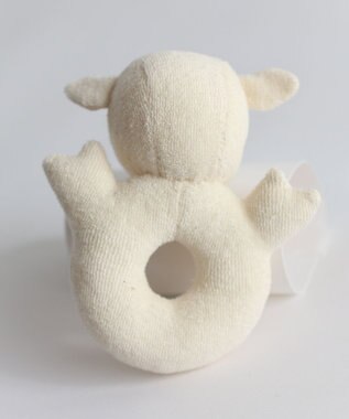 AND WOOL 〈ベビー用品〉ひつじのラトル ホワイト
