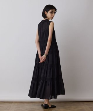 GRACE CONTINENTAL ティアードマキシカフタンワンピース ブラック