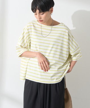 AMERICAN HOLIC バスクボーダー半袖プルオーバー Yellow