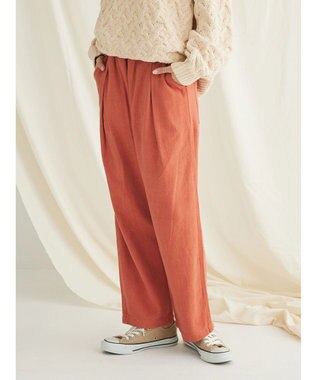 CRAFT STANDARD BOUTIQUE ピグメントツイル　Ｗタックリラックスパンツ Orange