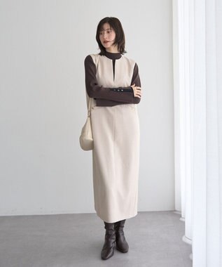 YECCA VECCA キーネックジャンスカ Light Beige