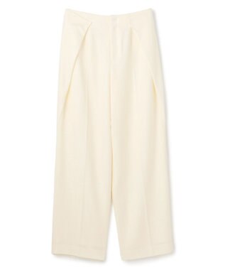 BEIGE， TERNES / 変形タックウールワイドパンツ Bone