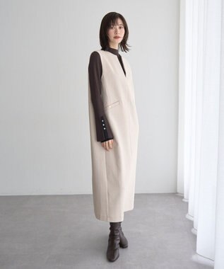 YECCA VECCA キーネックジャンスカ Light Beige