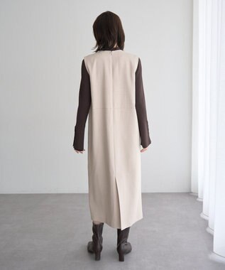 YECCA VECCA キーネックジャンスカ Light Beige