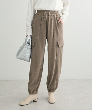 Green Parks ・ＥＬＥＮＣＡＲＥ　ＤＵＥ　コーデュロイカーゴパンツ Gray Beige