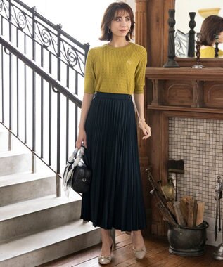 ANY SIS S ケーブルニット プルオーバー シトラスイエロー