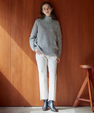 23区 【SLOW/一部店舗限定】SLOW DENIM ワイドストレート デニム ホワイト系