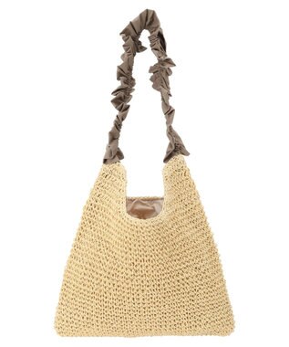 Green Parks ・ギャザーハンドルショルダーバッグ Gray Beige