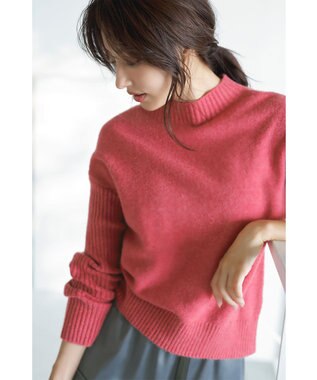 ANY SIS 【洗える】サイドケーブルアンゴラブレンド ニット ベリーピンク