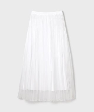 GRACE CONTINENTAL オーガンスパンコールスカート ホワイト