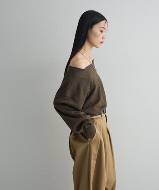 Green Parks オフショルスウェット Brown