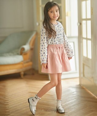 組曲 KIDS 【110-140cm】シャーリングブラウス Tシャツ フラワーブーケ系5