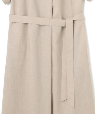 23区 L 【洗える】トリアセスラブストレッチ ワンピース ベージュ系