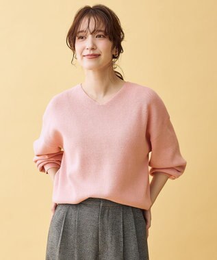 【8色展開】Vネックデイリーニット