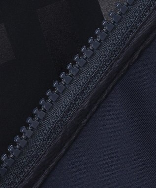 PW CIRCULUS 【MEN】【撥水/防風/ストレッチ】ロゴプリント ジップアップ フーデッド ブルゾン ネイビー系