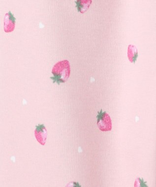 ANY KIDS 7days 裏シャギー 総柄ガーリーパンツ ピンクベージュ×イチゴ