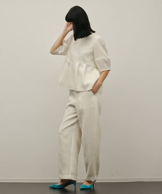 GRACE CONTINENTAL オーガンジージャガードトップ キナリ