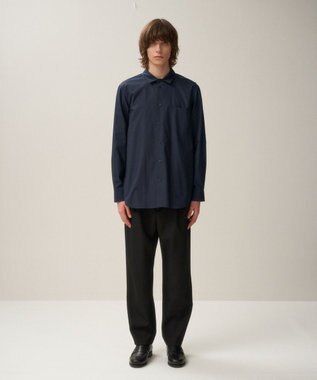 ATON SUVIN BROAD | スタンダードシャツ - UNISEX NAVY